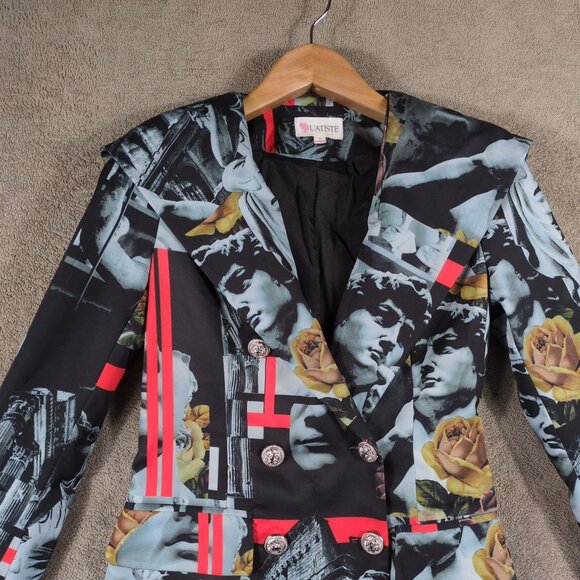 L' Atiste by Amy Jacket Dress Womens Small Multicolor Lined Stretch Hooded - Picture 5 of 12